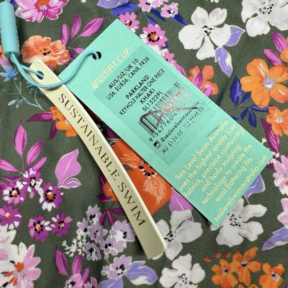 sea level swim one piece swimsuit Parkland Keyhole Halter Pool Tropical size 6 - Picture 8 of 9